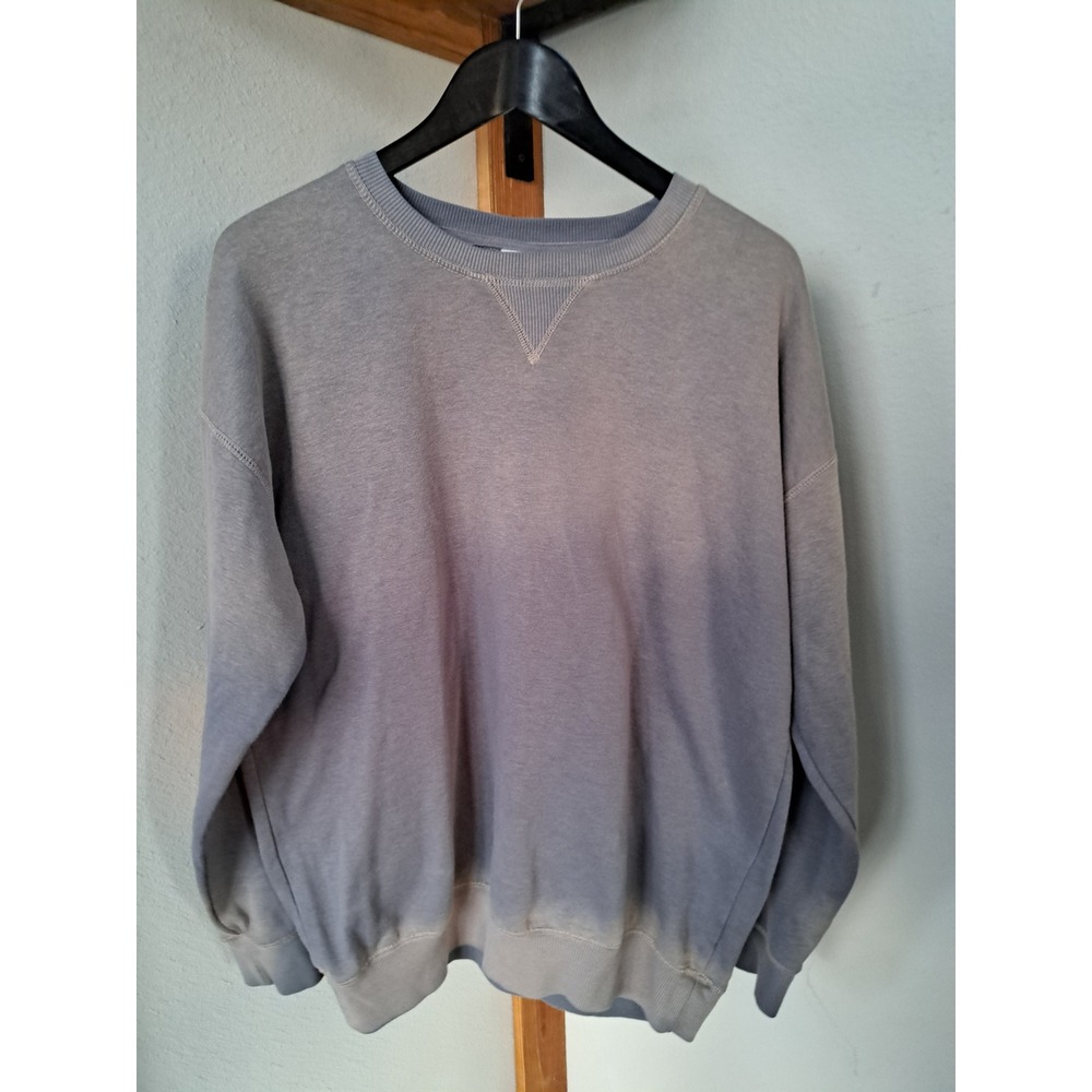 No Boundaries Womens Gray Fleece Lined Crewneck Sweatshirt Pullover Size M 8-10